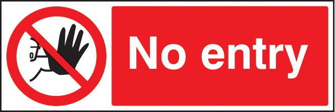 No entry   Size: E (200x150mm)