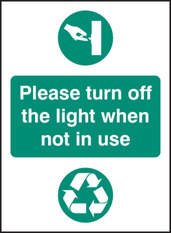 Please turn off light when not in use   Size: A (100x75mm)