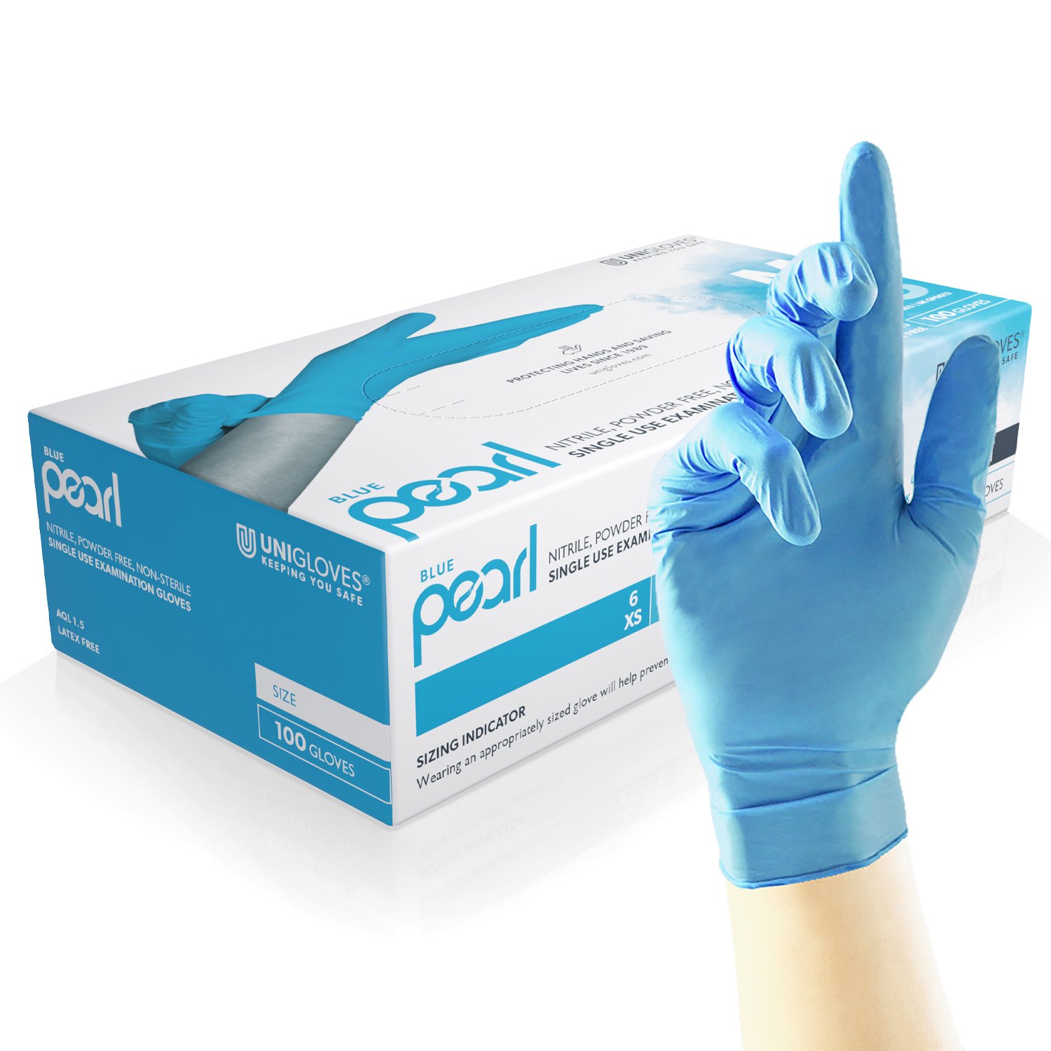 Image of a colour coded glove for use in a food production environment. 