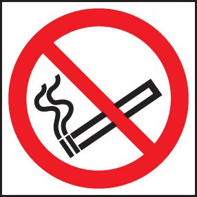 No smoking symbol   Size: B (80x80mm)