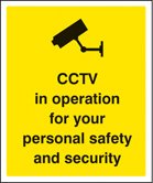 CCTV in operation for personal safety and security