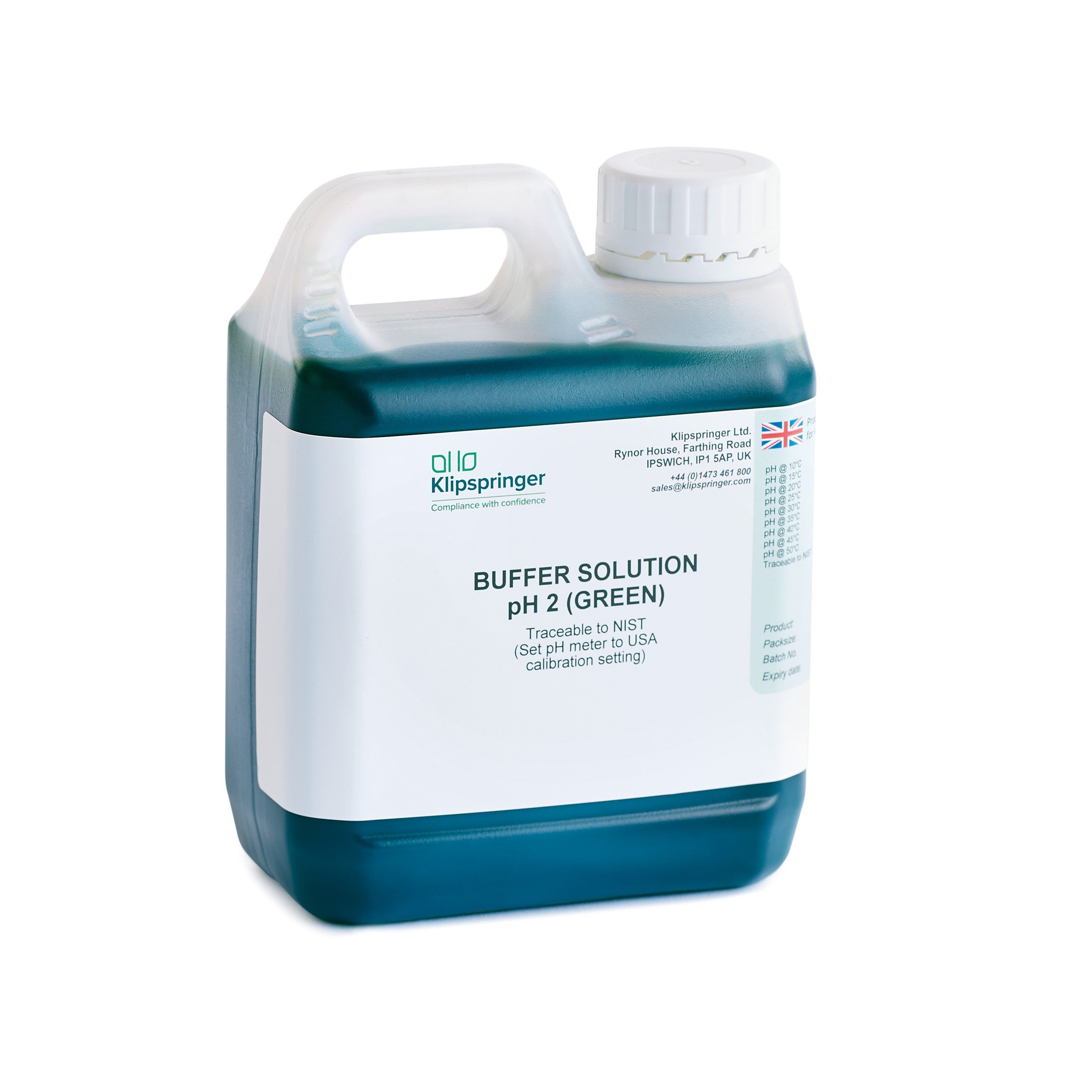 Buffer Solution 1000 ml - pH02 NIST Traceable