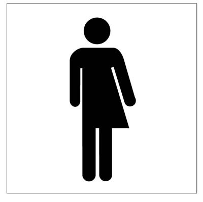 All gender toilet symbol   Size: F (200x200mm)