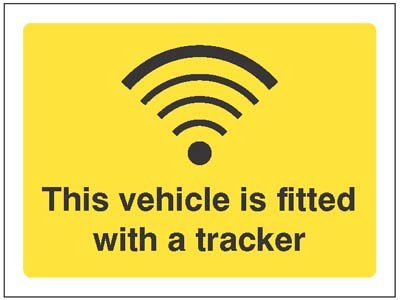 This vehicle is fitted with a tracker   Size: E (200x150mm)