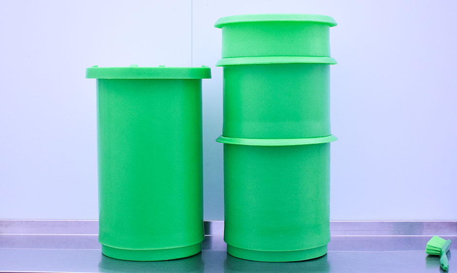 Stacked Interstacking Bins